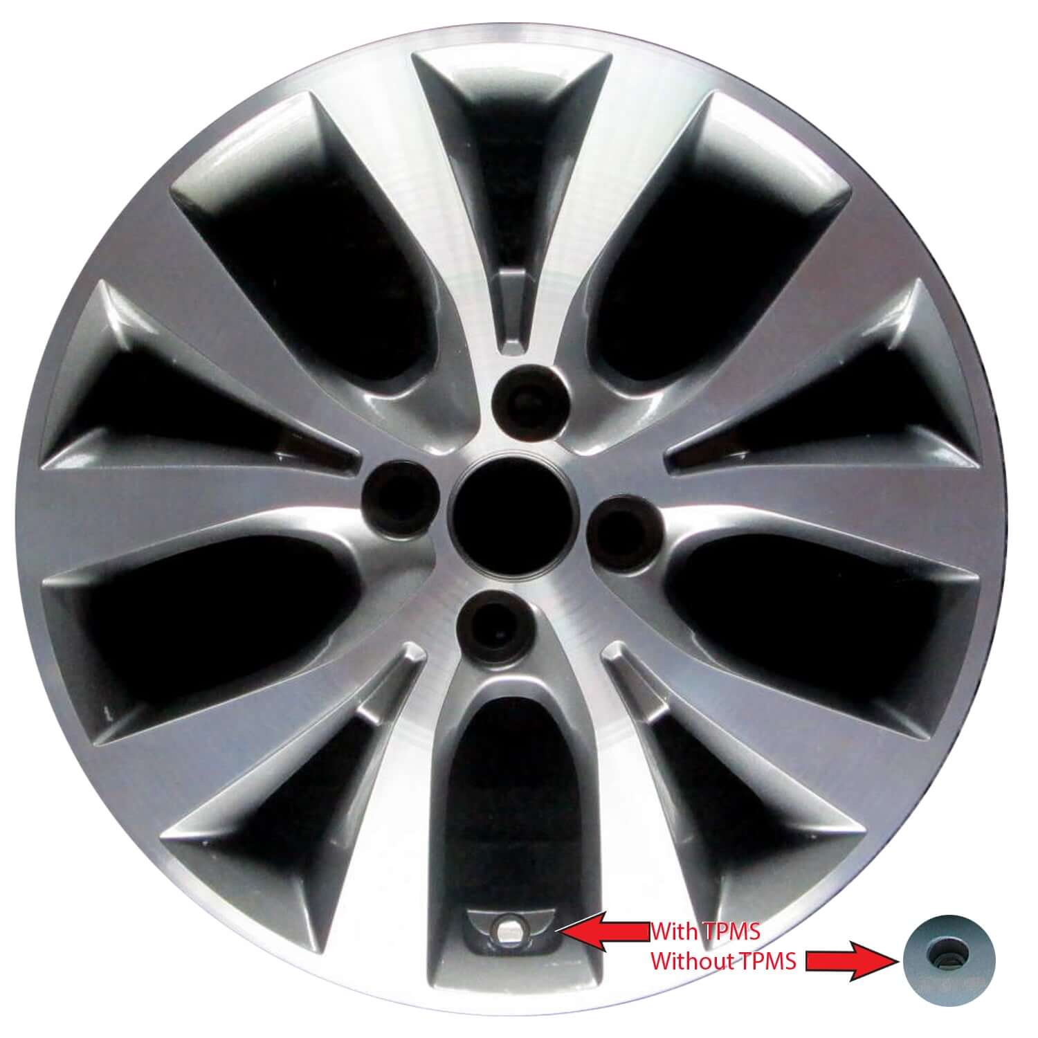 2015-2017 Hyundai Wheels OEM Rims for Sale | Accent Machined Grey