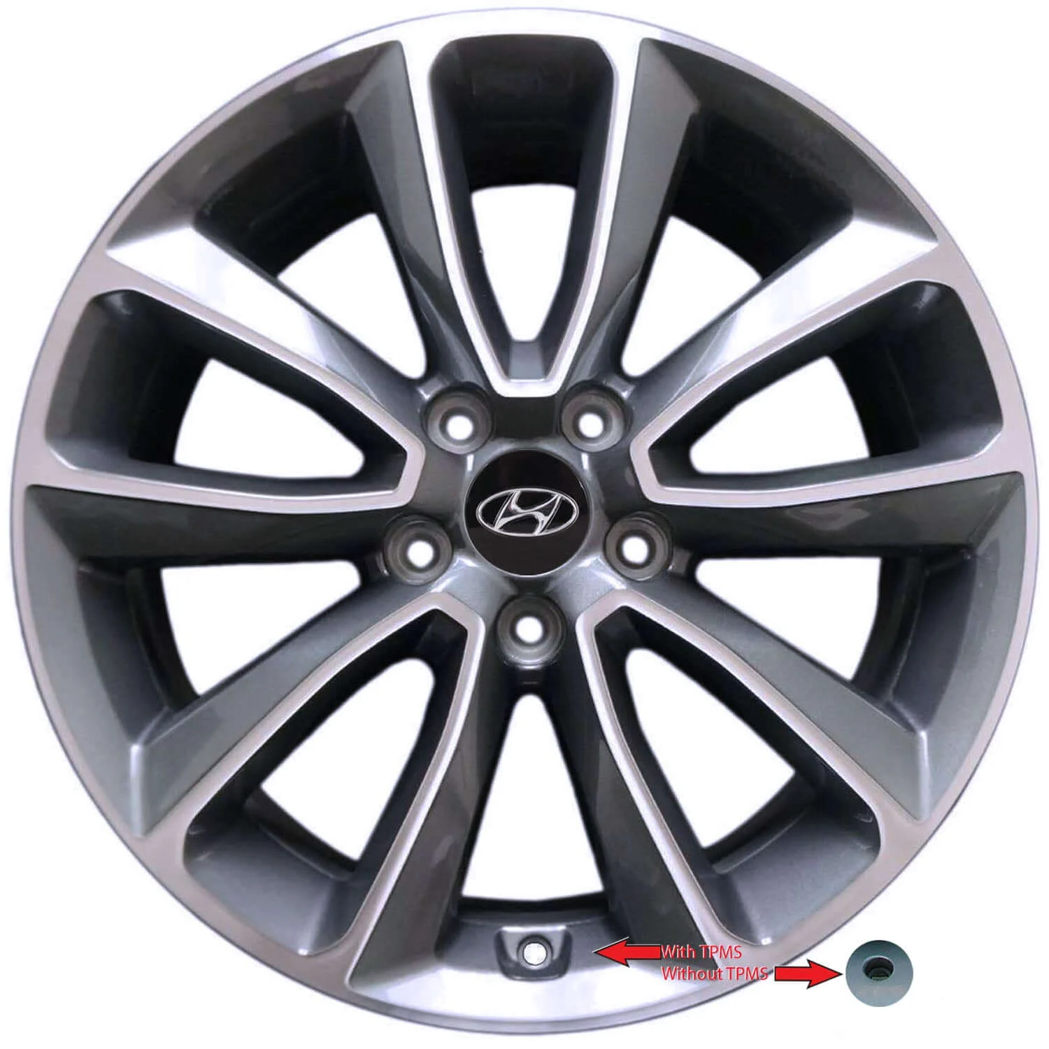 2017-2019 Hyundai Wheels OEM Rims for Sale | Santa Fe Machined Grey